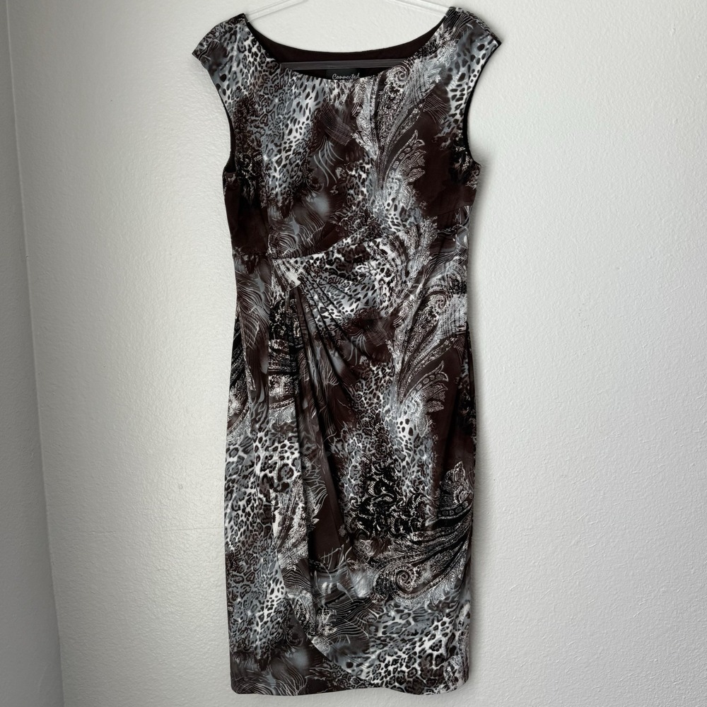 Connected‎ Vintage Y2K Midi Dress Sexy Mafia Boss Mom Witchy Whimsigoth Size 12
